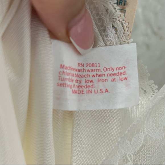 VTG 80’s Fortune Antron Satin Lace Ivory Teddy Negligee Onesie NWT Size 26W-28W - Picture 4 of 14